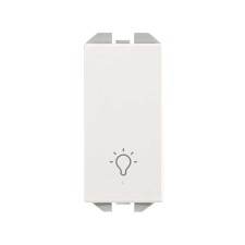 SIMON | 20001151-090 | PULSADOR CON GRABADO LUZ 10AX 230V~ DE TECLA ESTRECHA Y SISTEMA DE EMBORNAMIENTO RÁPIDO BLANCO SIMON 270