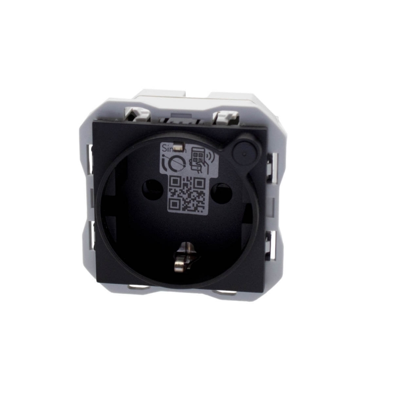 SIMON | 21000432-098 | BASE DE ENCHUFE SCHUKO IO 16A 230 V~ CON SISTEMA DE EMBORNAMIENTO A TORNILLO NEGRO SIMON 270