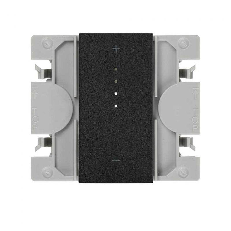 SIMON | 21001121-098 | INTERRUPTOR MASTER REGULABLE 230 V~ DE TECLA ESTRECHA NEGRO MATE SIMON 270