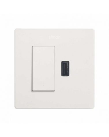 SIMON | 27191610-090 | KIT MONOBLOC PARA 1 ELEMENTO CON 1 CONMUTADOR PULSANTE Y 1 CARGADOR USB 2