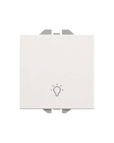 SIMON 20000161-090 Pulsador con grabado luz luminoso 10A blanco SIMON 270