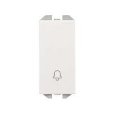 SIMON 20001152-090 Pulsador con grabado campana 10A y módulo estrecho blanco SIMON 270