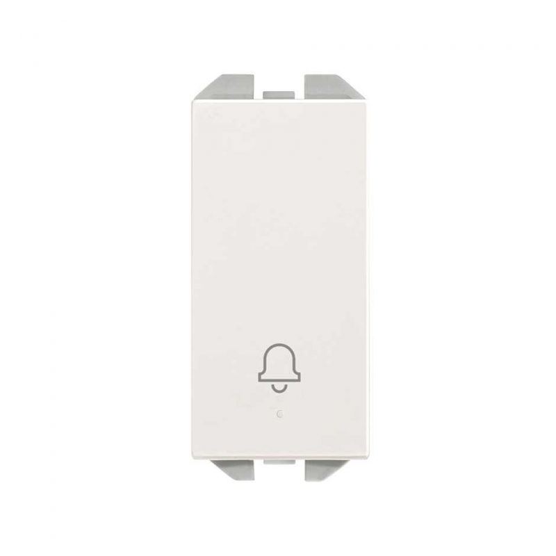 SIMON 20001152-090 Pulsador con grabado campana 10A y módulo estrecho blanco SIMON 270