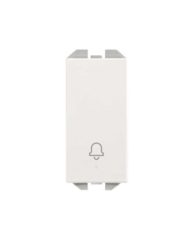 SIMON 20001152-090 Pulsador con grabado campana 10A y módulo estrecho blanco SIMON 270