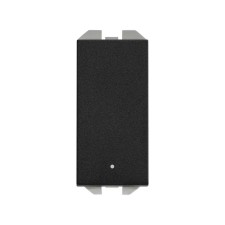 SIMON 20001204-098 Conmutador luminoso 10AX con módulo estrecho negro mate SIMON 270