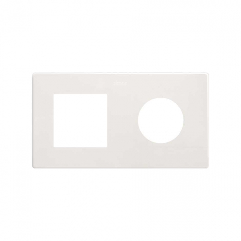 SIMON 27190620-090 Marco mínimo con 2 elementos 1 enchufe+1 módulo blanco SIMON 270