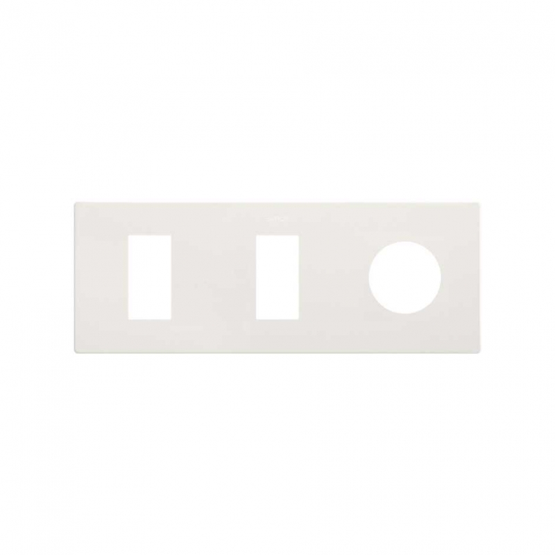 SIMON 27191630-090 Marco mínimo con 3 elementos enchufe+2 módulos estrechos blanco SIMON 270