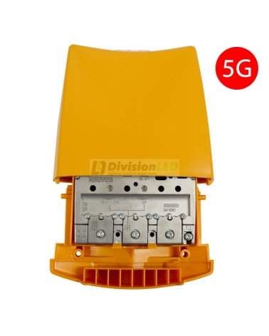 Televes 535620 Amplificador de mástil 5G alta ganancia 1 entrada FM/BIII/DAB/UHF