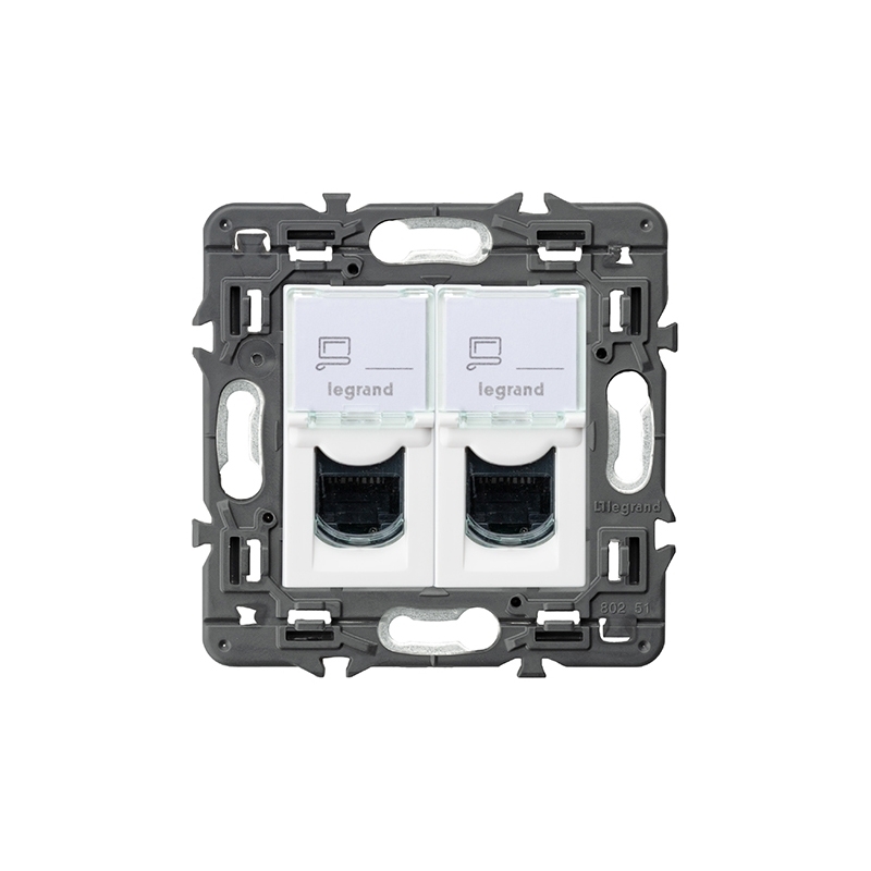 LEGRAND | 741276 | VALENA NEXT-BASE 2XRJ45 UTP CAT.6 BLANCO