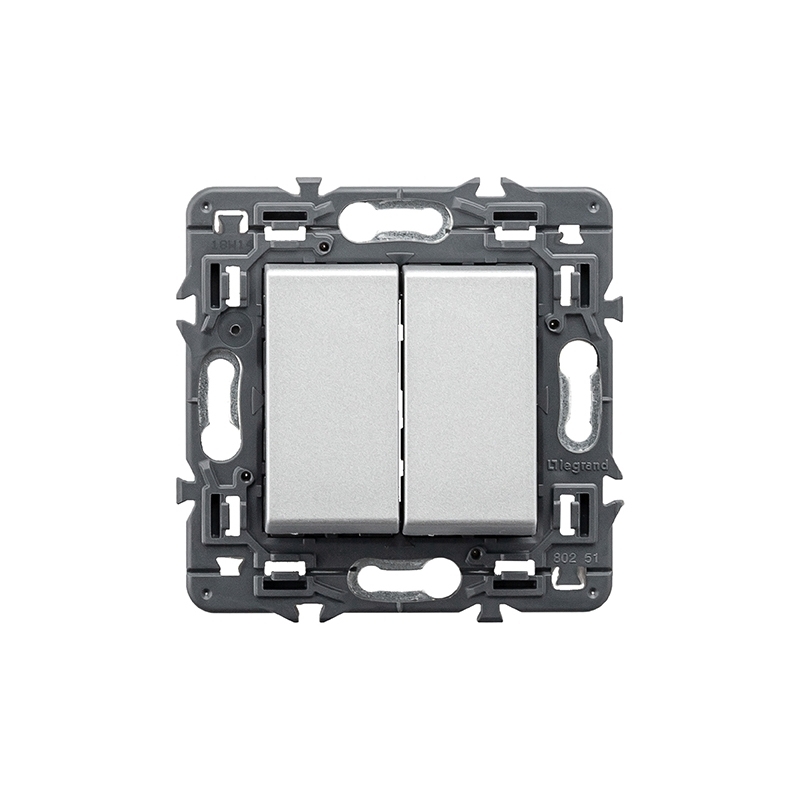 LEGRAND | 741357 | VALENA NEXT-PULSADOR INV.DOBLE 1P 6A ALUMINIO