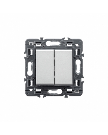 LEGRAND | 741357 | VALENA NEXT-PULSADOR INV.DOBLE 1P 6A ALUMINIO