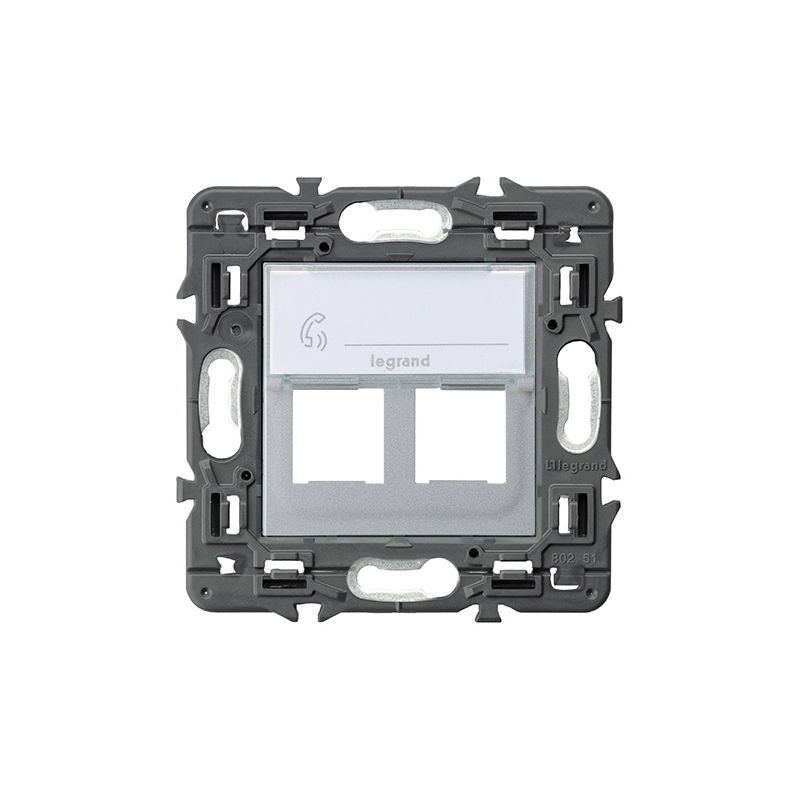 LEGRAND | 741378 | VALENA NEXT-ADAPT.2XRJ45 KEYSTONE ALUMINIO