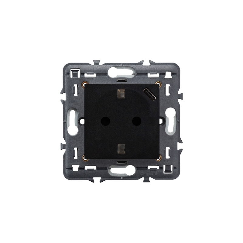 LEGRAND | 741434 | VALENA NEXT-BASE 2P+T+USB TIPO C DARK