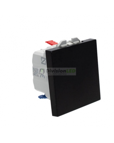 SIMON | 20000101-098 | INTERRUPTOR UNIPOLAR PULSANTE 10AX 230V~ CON SISTEMA DE EMBORNAMIENTO RÁPIDO NEGRO MATE SIMON 270