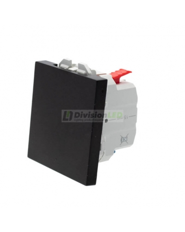 SIMON | 20000101-098 | INTERRUPTOR UNIPOLAR PULSANTE 10AX 230V~ CON SISTEMA DE EMBORNAMIENTO RÁPIDO NEGRO MATE SIMON 270