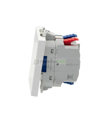 SIMON | 20000201-090 | CONMUTADOR PULSANTE 10AX 230V~ CON SISTEMA DE EMBORNAMIENTO RÁPIDO BLANCO SIMON 270