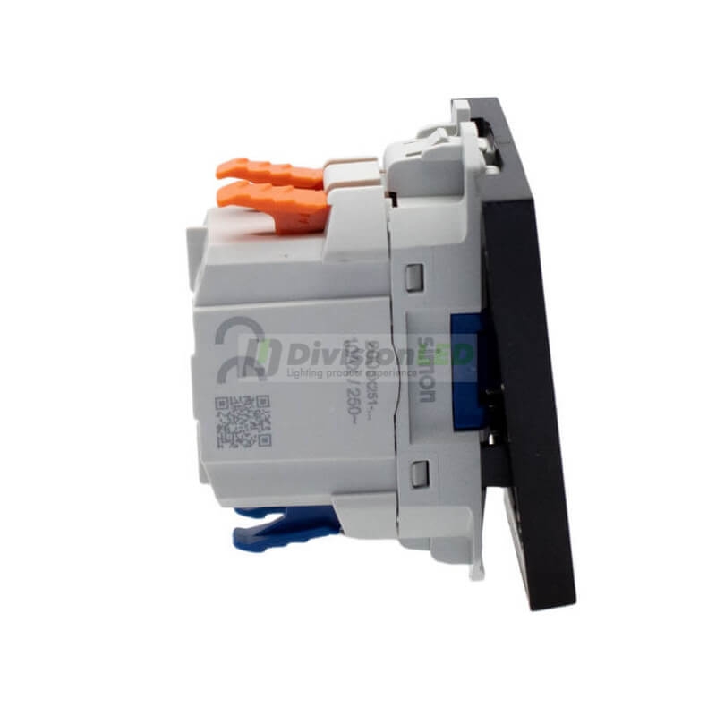 SIMON 20000251-098 Cruzamiento pulsante 10AX negro mate SIMON 270