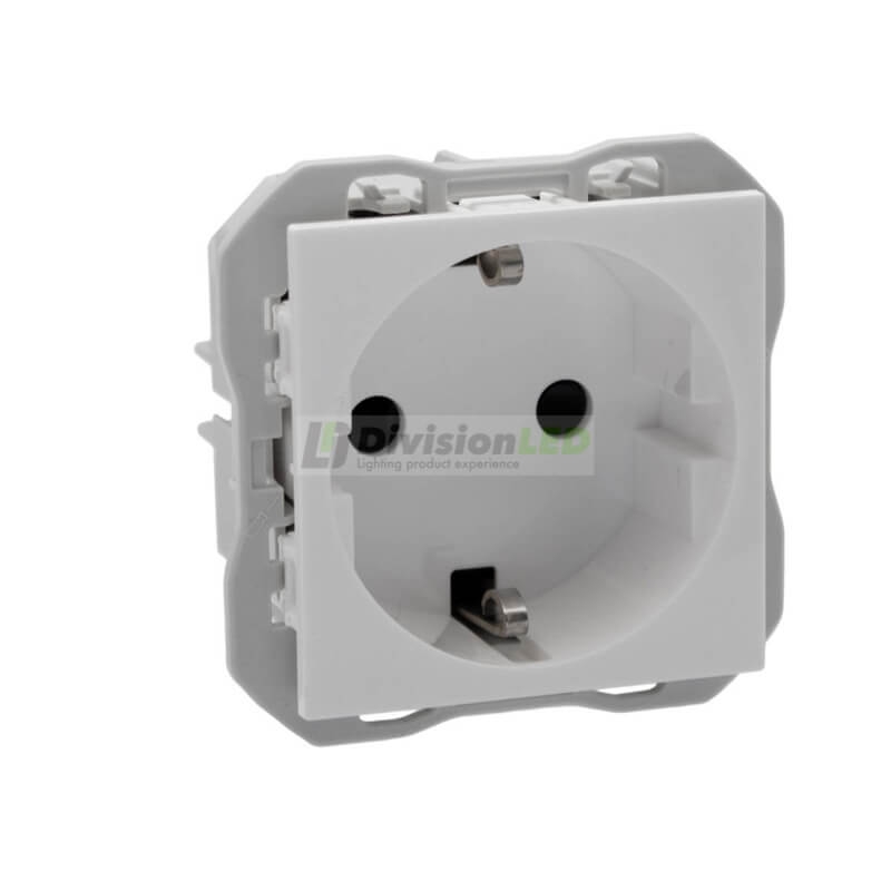 SIMON 20000432-090 Base de enchufe schuko con embornamiento por tornillo blanco SIMON 270