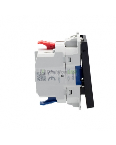 SIMON 20001101-098 Interruptor pulsante 10AX con módulo estrecho negro mate SIMON 270