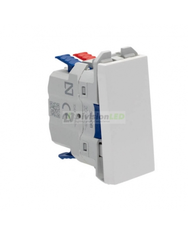 SIMON 20001201-090 Conmutador pulsante 10AX con módulo estrecho blanco SIMON 270