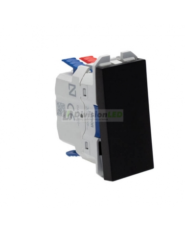 SIMON 20001201-098 Conmutador pulsante 10AX con módulo estrecho negro mate SIMON 270