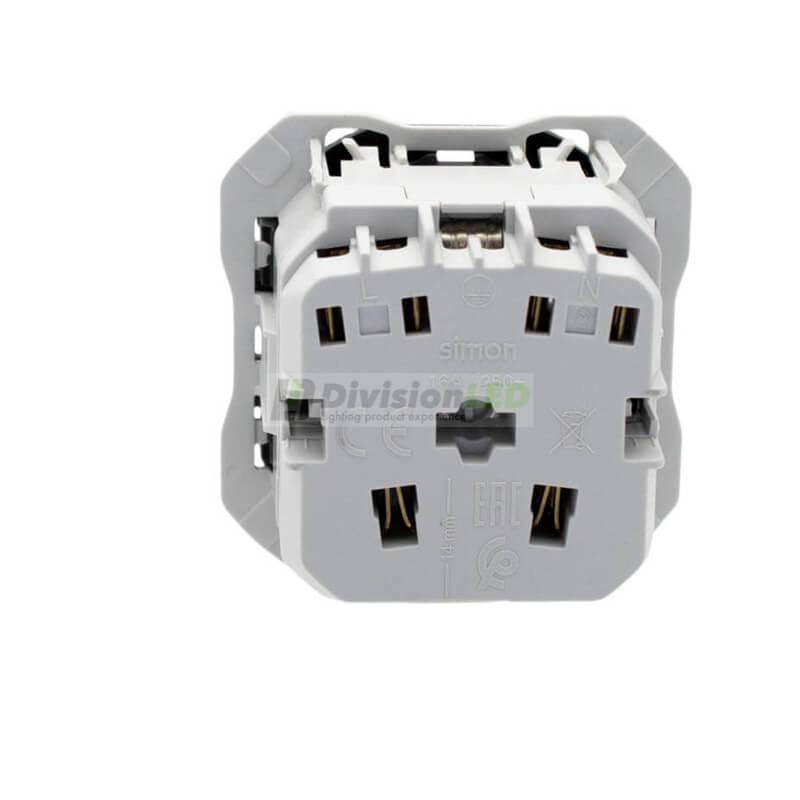 SIMON 20000434-098 Base de enchufe Clean schuko negro mate SIMON 270