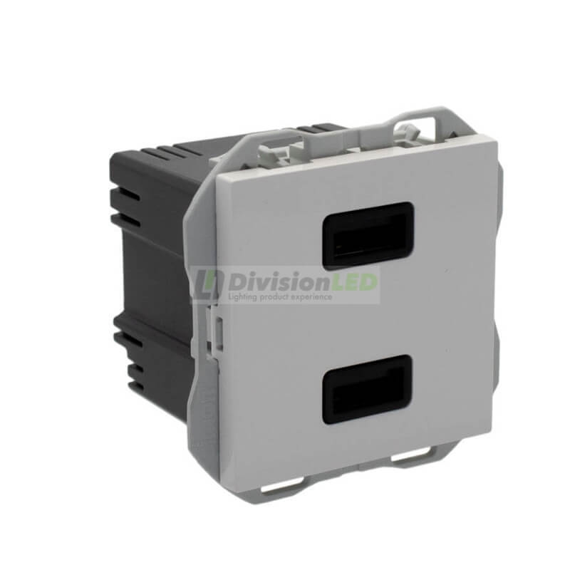 SIMON 20000096-090 Cargador USB doble 2,1A tipo A+A blanco SIMON 270