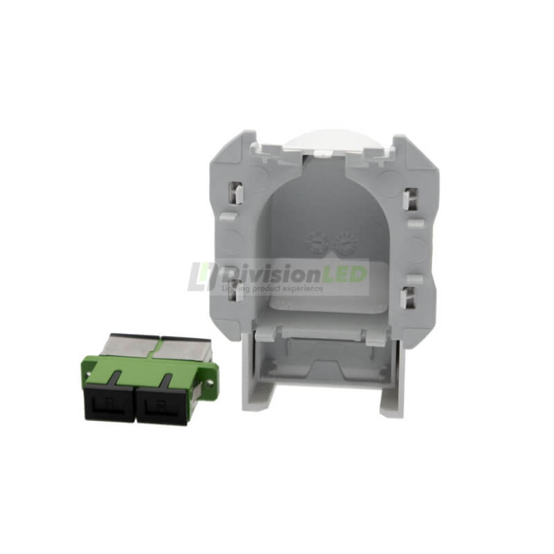 SIMON 20000546-090 Toma fibra óptica doble blanco SIMON 270