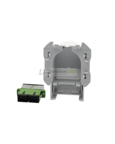 SIMON 20000546-090 Toma fibra óptica doble blanco SIMON 270