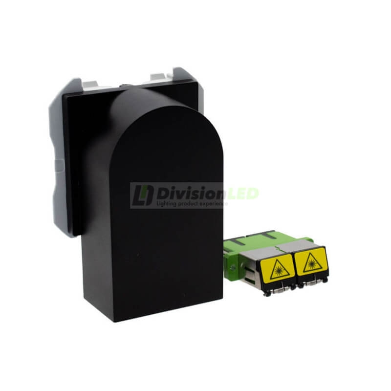 SIMON 20000546-098 Toma fibra óptica doble negro mate SIMON 270