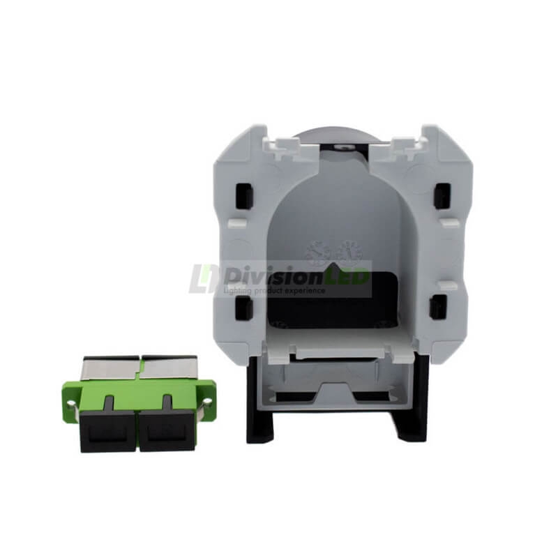 SIMON 20000546-098 Toma fibra óptica doble negro mate SIMON 270