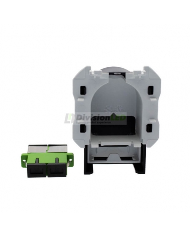 SIMON 20000546-098 Toma fibra óptica doble negro mate SIMON 270