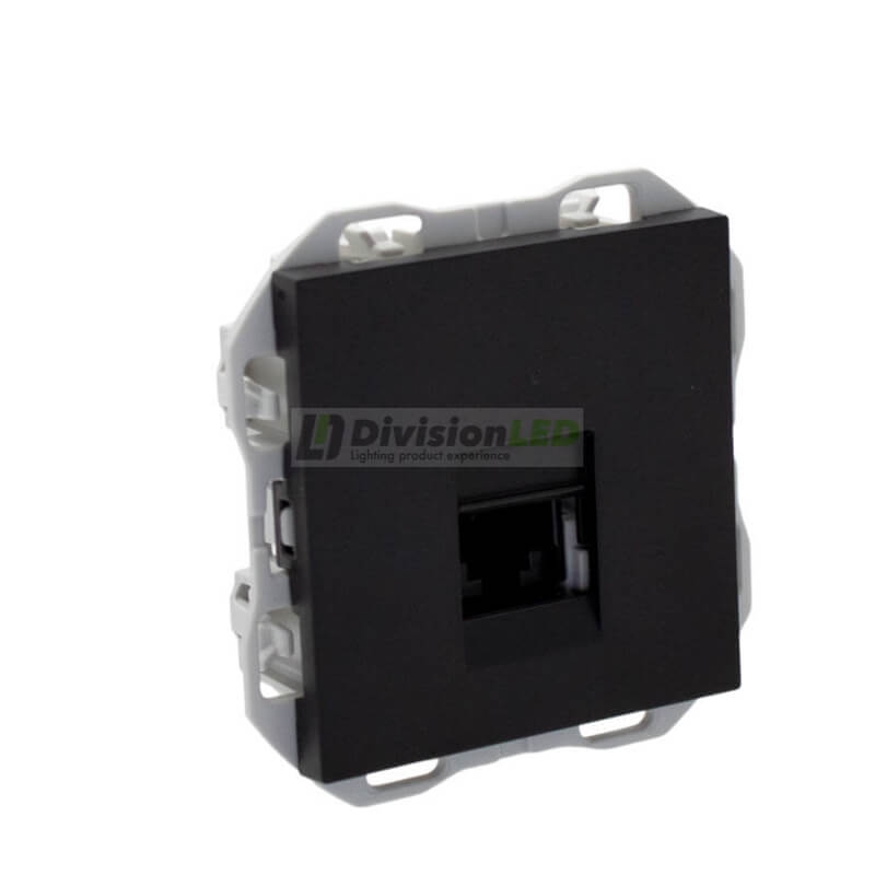 SIMON 20000187-098 Tapa RJ45 con conector negro mate SIMON 270