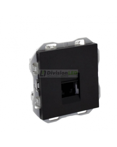 SIMON 20000187-098 Tapa RJ45 con conector negro mate SIMON 270