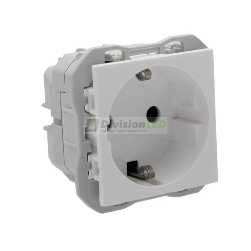 SIMON 20000472-090 Base de enchufe schuko con embornamiento rápido blanco SIMON 270