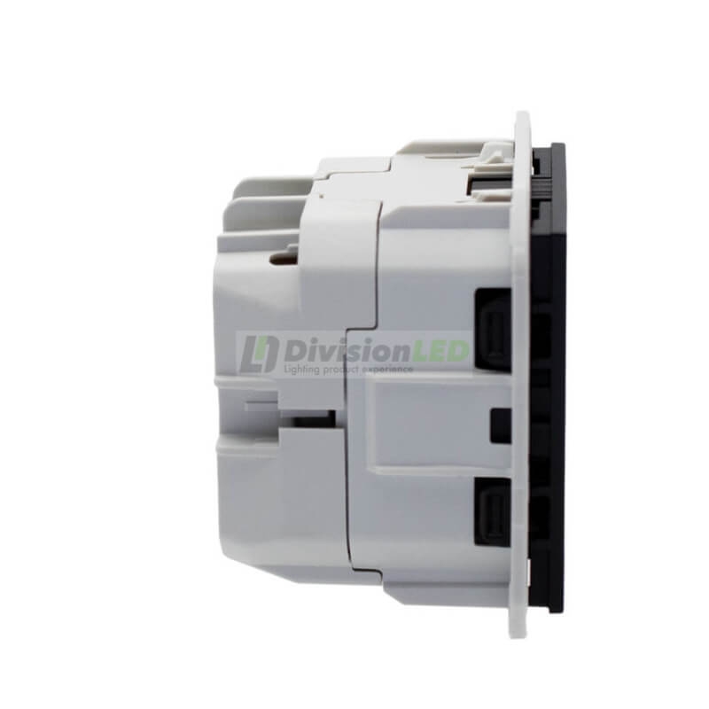 SIMON 20000472-098 Base de enchufe schuko con embornamiento rápido negro mate SIMON 270