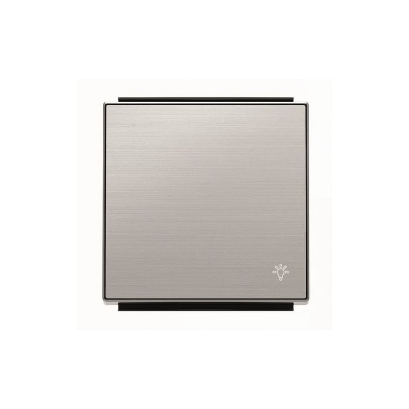 NIESSEN SKY 8504.2 AI Tecla pulsador con símbolo luz acero inoxidable antihuella