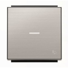 NIESSEN SKY 8504.3 AI Tecla pulsador con visor y símbolo timbre acero inoxidable antihuella