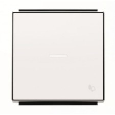 NIESSEN SKY 8504.3 BL Tecla pulsador con visor y símbolo timbre blanco