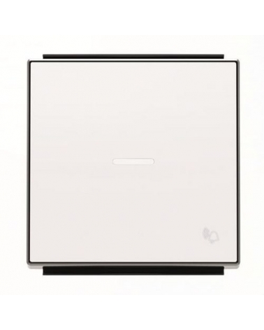 NIESSEN SKY 8504.3 BL Tecla pulsador con visor y símbolo timbre blanco