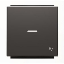 NIESSEN SKY 8504.3 NS Tecla pulsador con visor y símbolo timbre negro soft