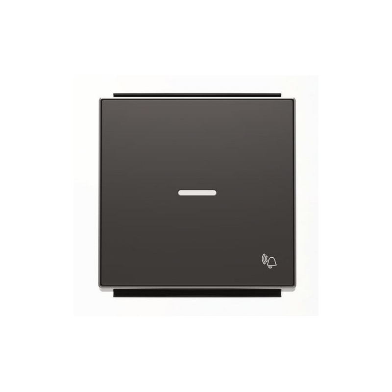 NIESSEN SKY 8504.3 NS Tecla pulsador con visor y símbolo timbre negro soft