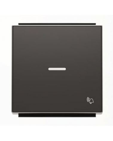 NIESSEN SKY 8504.3 NS Tecla pulsador con visor y símbolo timbre negro soft