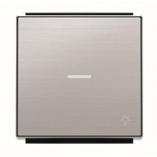 NIESSEN SKY 8504.4 AI Tecla pulsador con visor y símbolo luz acero inoxidable antihuella