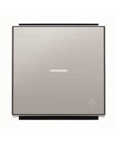 NIESSEN SKY 8504.4 AI Tecla pulsador con visor y símbolo luz acero inoxidable antihuella