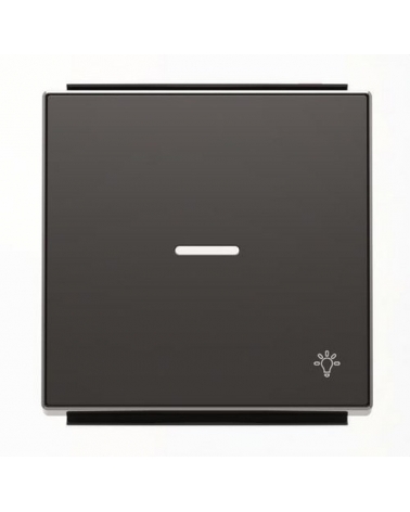 NIESSEN SKY 8504.4 NS Tecla pulsador con visor y símbolo luz negro soft