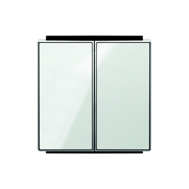 NIESSEN SKY 8511 CB Tecla doble interruptor conmutador cristal blanco