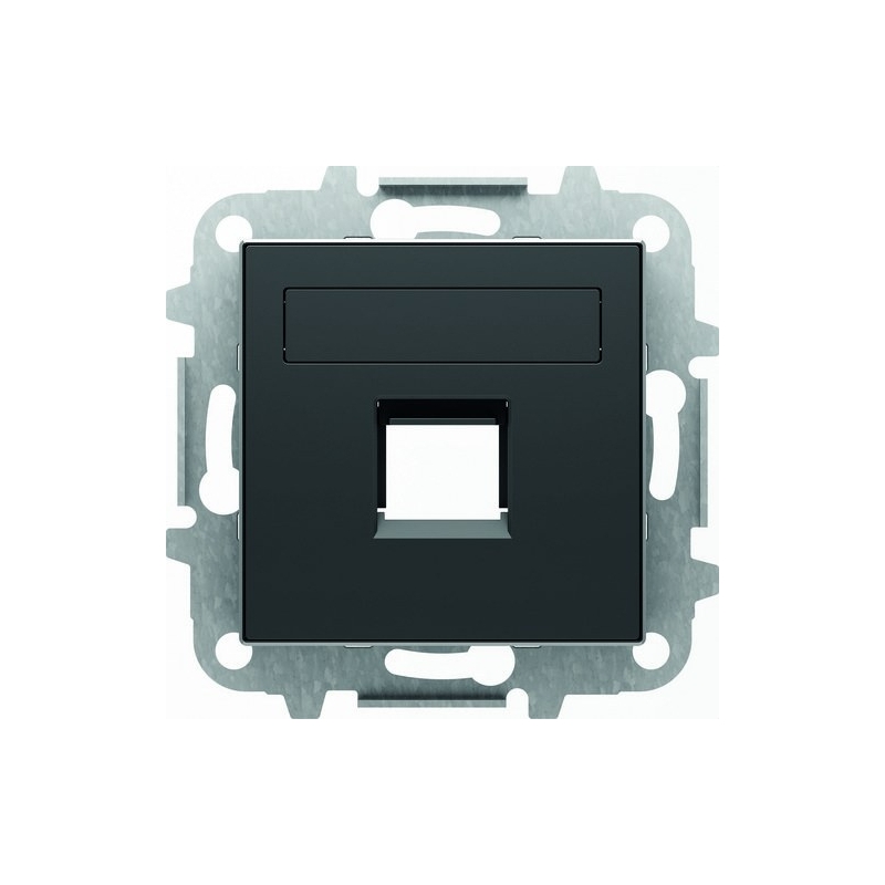 NIESSEN SKY 8518.1 NS Tapa 1 conector con persiana Sky negro soft