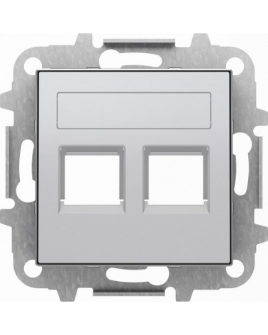 NIESSEN SKY 8518.2 PL Tapa 2 conectores con persiana SKY plata