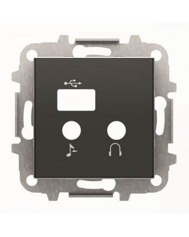 NIESSEN SKY 8568.3 NS Tapa módulo entradas/salidas+USB Sky negro soft